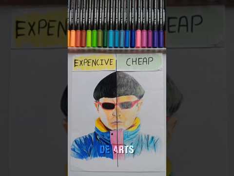 Drawing Oliver Tree 🕊️ But, Cheap VS Expensive #art #shorts