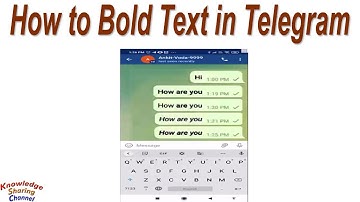 How to Bold Text in Telegram