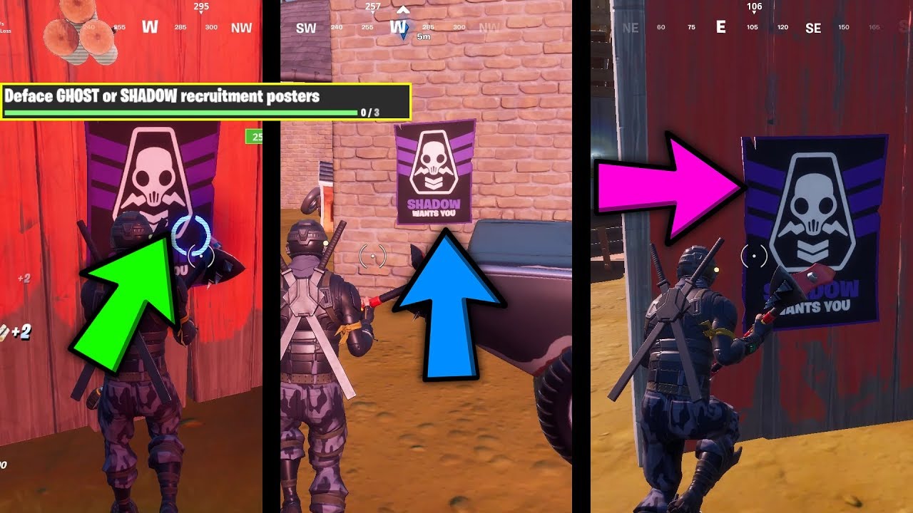 Deface GHOST or SHADOW recruitment posters