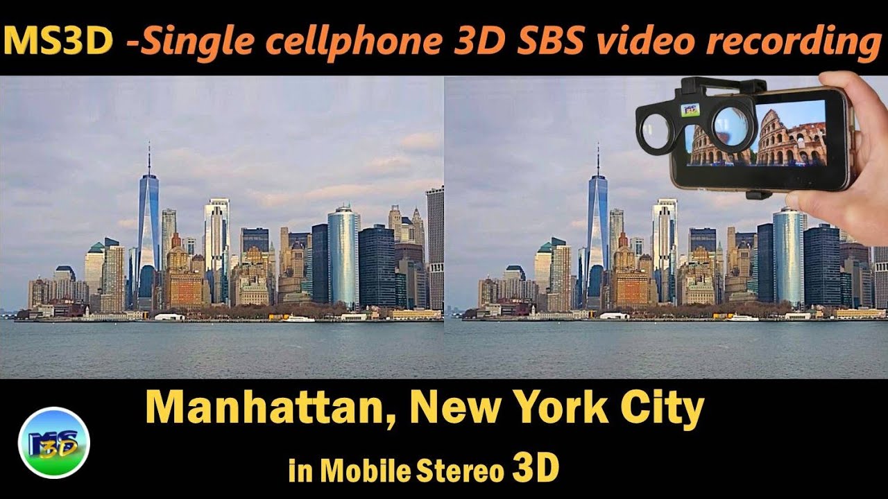 World financial capital, Manhattan, NYC in VR 3D SBS (Single cellphone VR 3D SBS video recording)