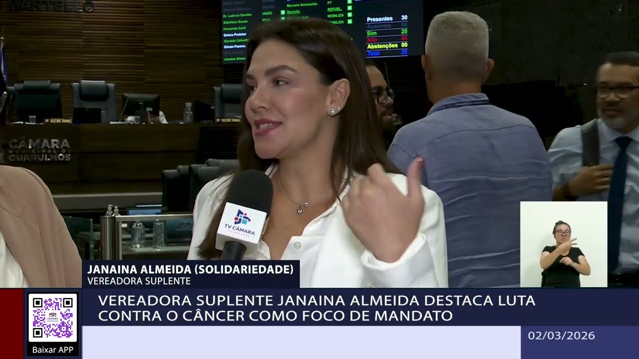 Vereadora Suplente Janaina Almeida destaca luta contra o câncer como foco de mandato