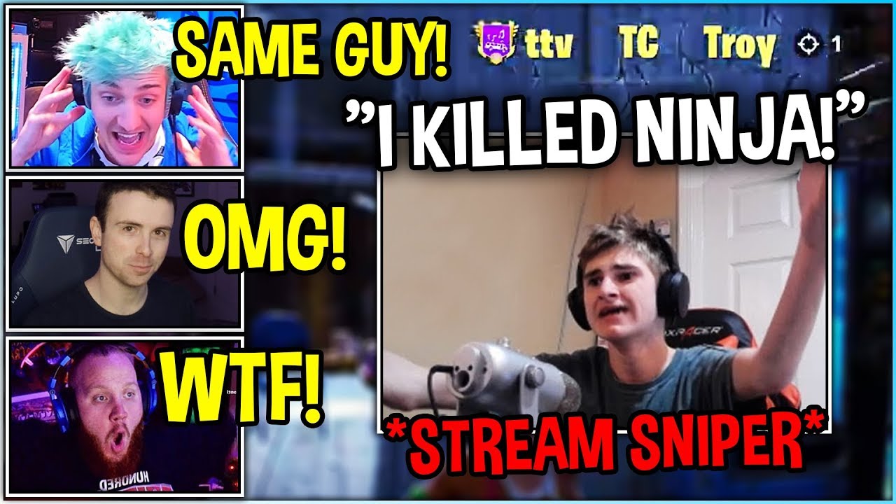 NINJA, Lupo & Tim *SHOCKED* After Getting Stream Sniped By "TTV TC Troy" Biggest Stream Sniper!