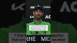 Djokovic on if he feels like he’s chasing Alcaraz and Sinner in Grand Slams