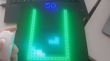 64x64 RGB LED Matrix Tetris demo with Wii Nunchuck