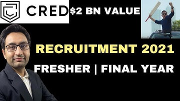 Recruitment for freshers | Cred | work from home jobs | Cred Interview