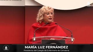 Saludo de María Luz Fernández, presidenta del Colegio de Enfermería de Cantabria.