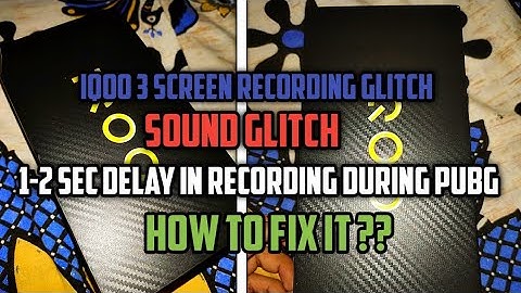 IQOO 3 PUBG SCREEN RECORDING GLITCH 1-2 SEC DELAY INGAME SOUND | HOW TO FIX IT ??