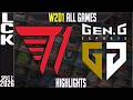 T1 vs GEN Highlights ALL GAMES | LCK Spring W2D1 2026 | T1 vs GenG