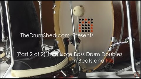 (Part 2 of 2) 16th Note Bass Drum Doubles in Beats and Fills