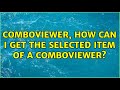 ComboViewer, How can I get the selected item of a comboViewer?