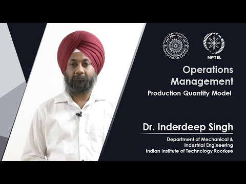 Lecture 55 Production Quantity Model