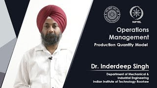 Lecture 55 Production Quantity Model