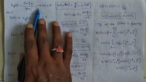 DSP(ECE/EEE) - PROBLEM1 ON FOURIER SERIES METHOD OF DESIGNING FIR FILTER