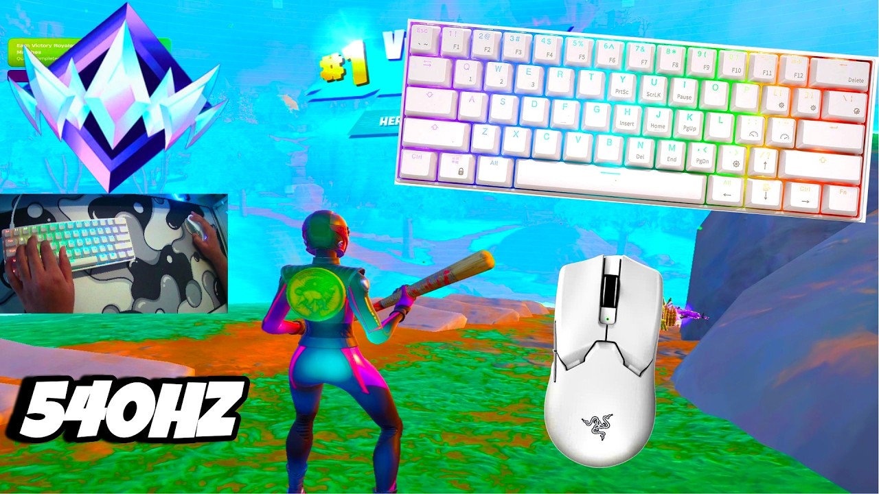 GK61 ASMR Chill🤩 Ranked Gameplay 🏆 Satisfying Keyboard Fortnite 540 FPS Smooth 4K