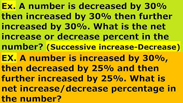A number is decreased by 30% then increased by 30% then further increased by 30%. What is the net in