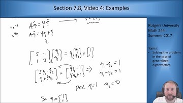 MATH 244: Section 7.8, Video 4: Example of Repeated Eigenvalues