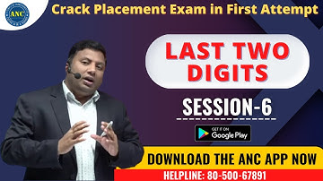 🛑LIVE || Last Two Digits 6 || Placement | ANIL NAIR | Download ANC App ||Shortcuts, Concepts, Tricks