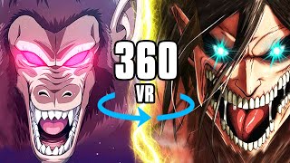 360° Great Ape (Oozaru) vs Eren Attack Titan | Dragonball Z vs Attack on Titan