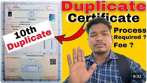 10th Duplicate Certificate Online Odisha l BSEO Board Duplicate Certificate ll Duplicate Certificate