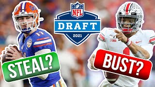 5 NFL Draft Prospects In 2021 that Could Be BUSTS and 5 that Could be MAJOR STEALS
