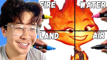 Drawing EMBER In 4 Different Art Styles! (Elemental)