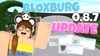 NEW BLOXBURG UPDATE !! 0.8.7