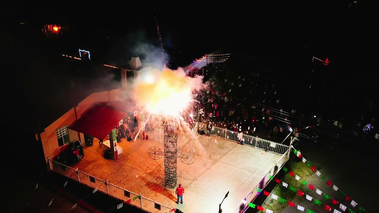 Pirotecnia - Antorcha Guadalupana 2025 - San Antonio de Guadalupe, Chalchihuites, ZAC