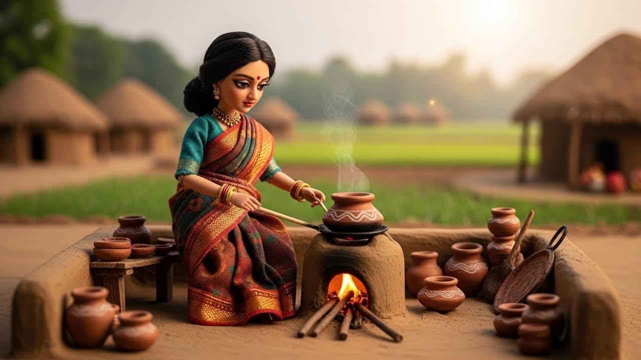 Miniature Doll Kitchen ASMR | Tiny Food |Daily vlog of mini doll