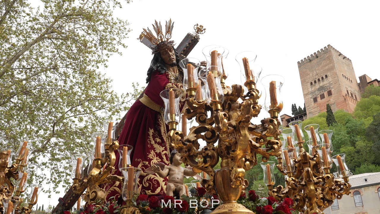 [4K] HERMANDAD DEL VIA CRUCIS POR EL PASEO DE LOS TRISTES | GRANADA 2023