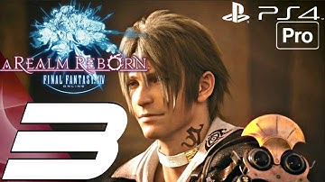 FINAL FANTASY XIV - Gameplay Walkthrough Part 3 - Golem Boss Fight & Chocobos (PS4 PRO)