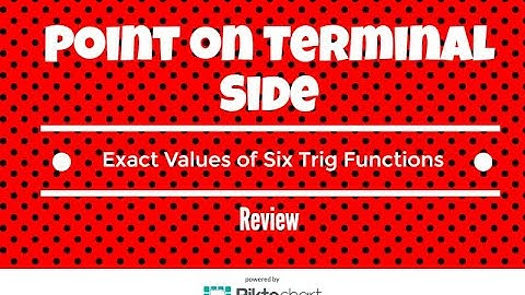 Find the exact values of trig values given a point on the terminal side of an angle