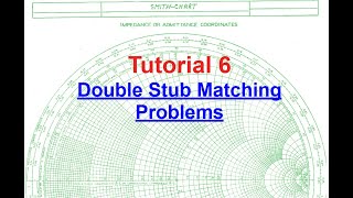 How to solve Double stub matching problem using smith chart? - problem 1