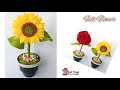 Cara MUDAH DAN CEPAT Membuat Bunga Matahari || How To Make Sun Flower With Felt