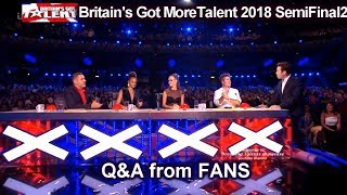 More Wiggle Wine Dancing and Q&A from fans to Judges Britain's Got Talent 2018 Semi Final 2 S12E09