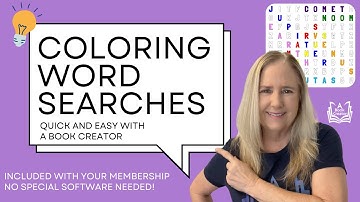 🖍️🧩 Create Coloring Word Searches with A Book Creator