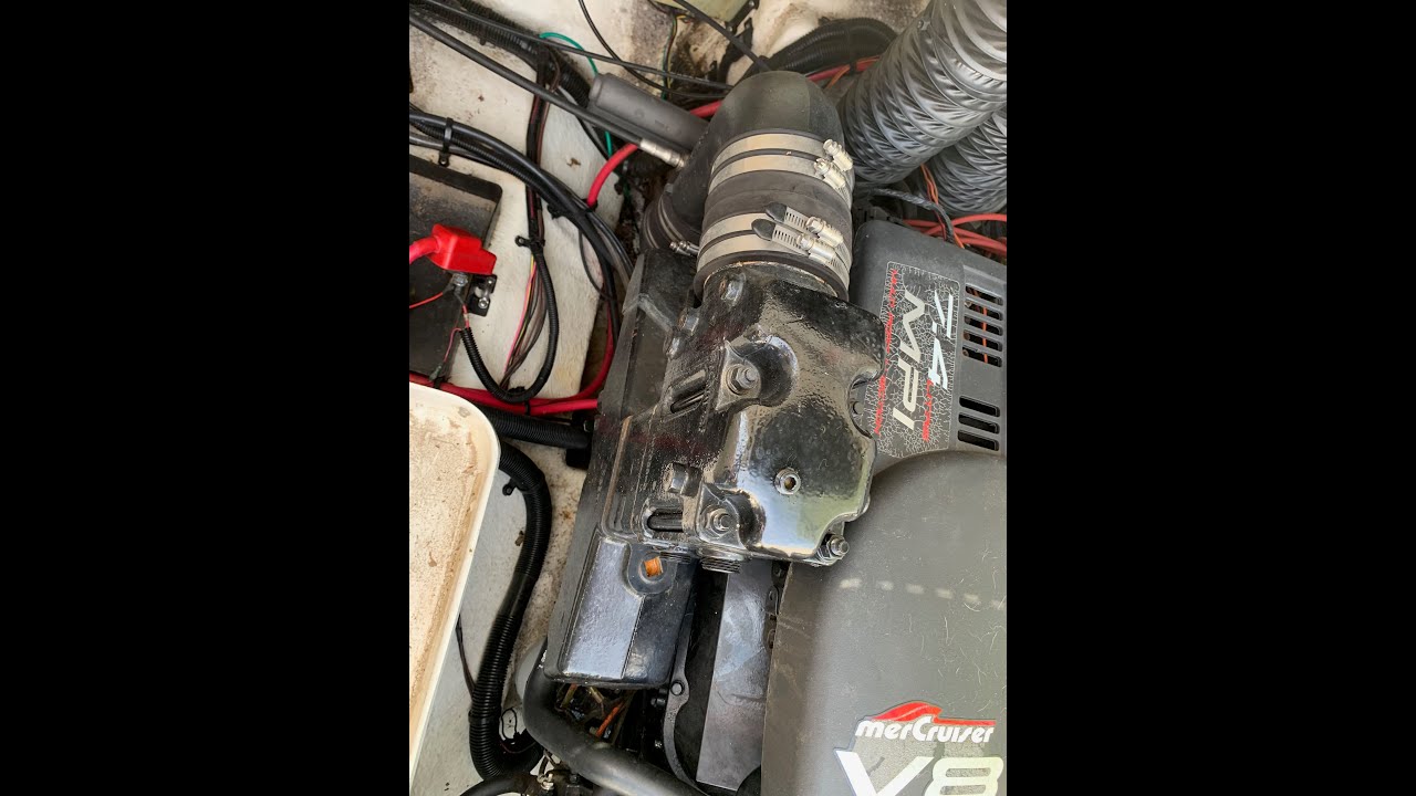 1998 7.4 (454) Mag  MPI Mercruiser Exhaust and Riser Replacement   SD 480p