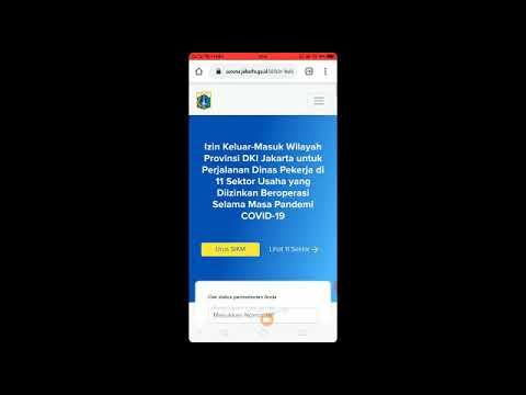 Cara daftar Surat Izin Keluar Masuk Wilayah jakarta || SIKM 