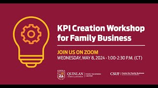 KPI Creation Workshop for Family Business Profile