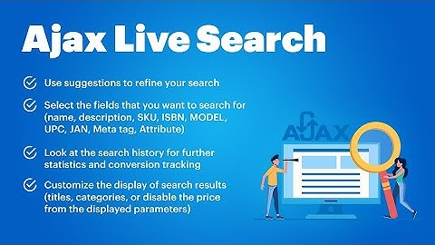 OpenCart Ajax Live Search - Smart, Instant, Responsive, Auto-Complete, Suggestion Search