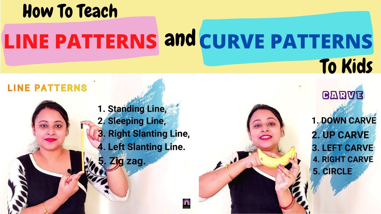 EXAMPLE OF LINE AND CURVE PATTERNS | HOW TO TEACH LINES AND CURVE ...