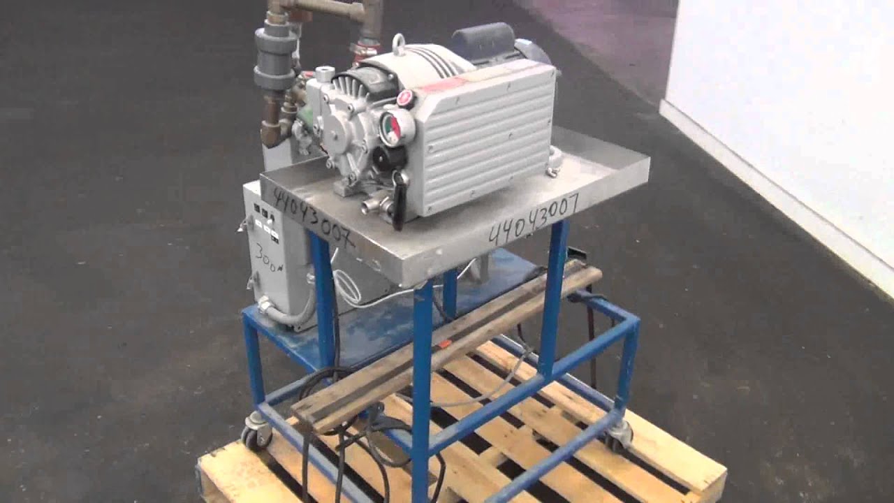 Used Rietschle Oil Flooded Rotary Vane Vacuum Pump stock 44043007