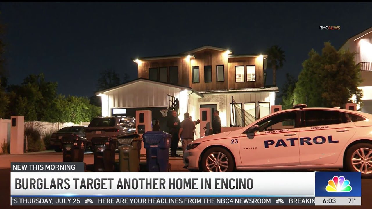 Burglars target another home in Encino - YouTube