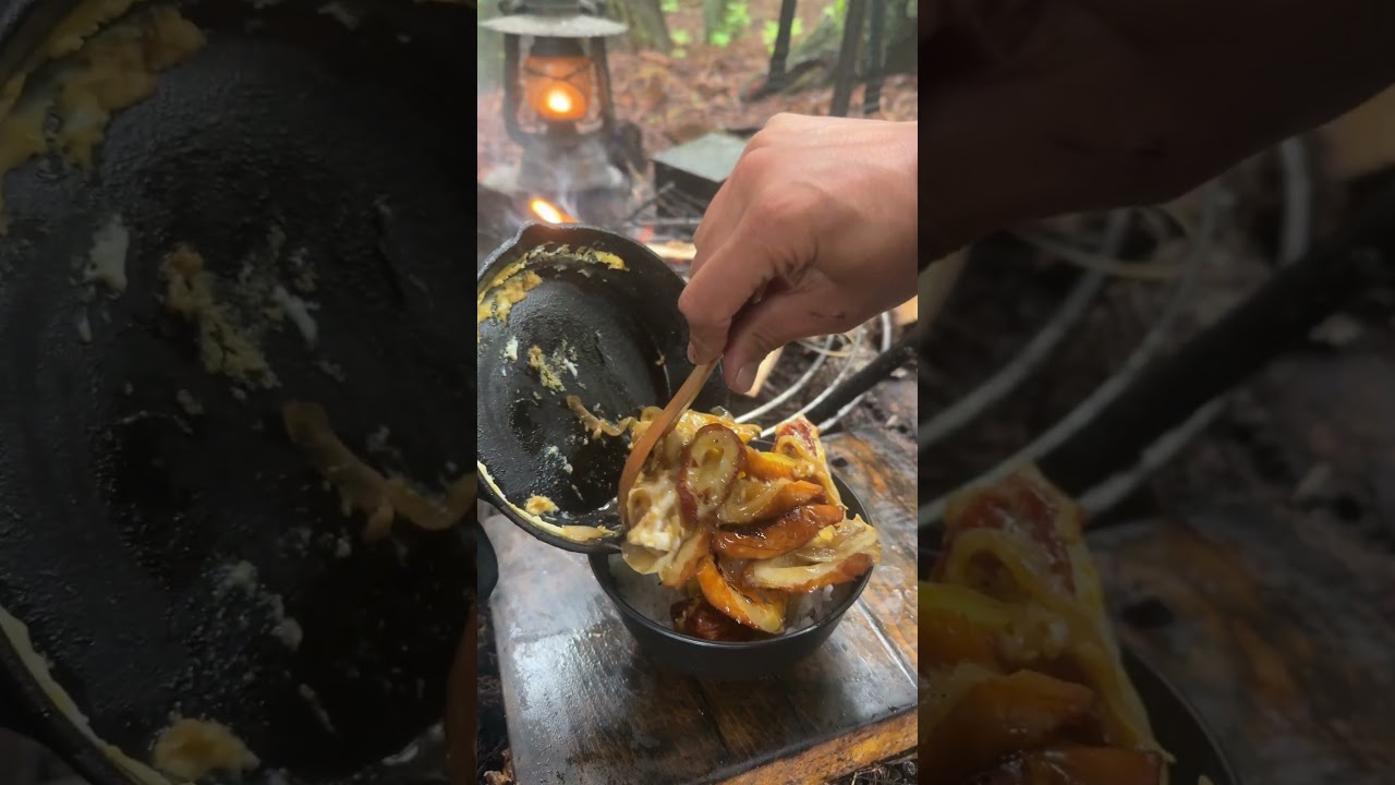雨の森でちくわ丼