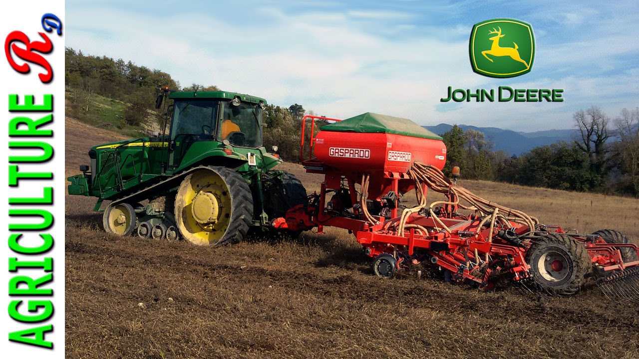 John Deere 8420T + Gaspardo Gigante - Semina diretta 2015