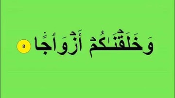 سورة النبأ كاملة مرتلة ومكتوبة بخط كبير بالتشكيل ومرفق رابط باور بوينت