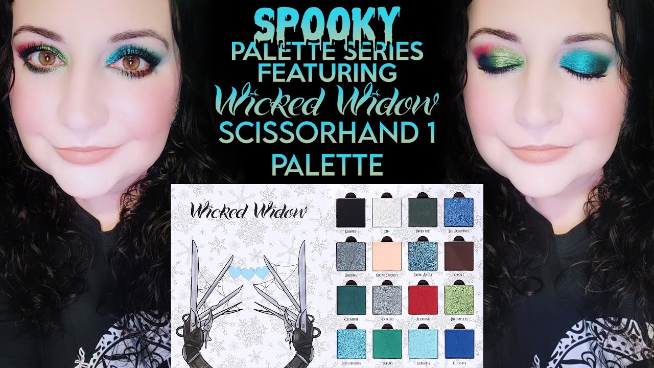 NEW!!! Wicked Widow Beauty Scissorhand 1 Palette Review and Tutorial