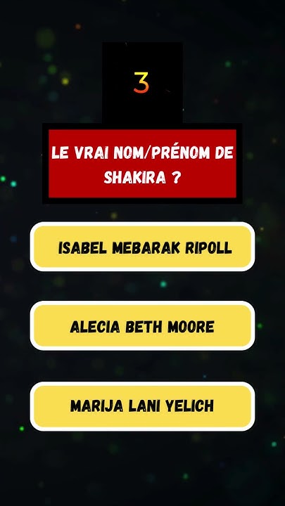 Quel est le vrai nom/prénom de Shakira ? - YouTube