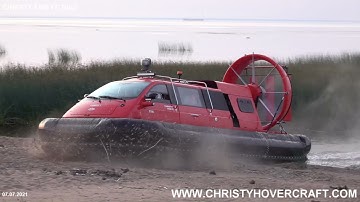 Test drive of the Christy 8186 FC Duct hovercraft in the water area of the Gulf of Finland -07.07.21