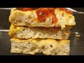 Focaccia senza impasto con lievito madre. No knead focaccia bread