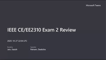 EE/CE 2310 Exam 2 Review - Fall 2025